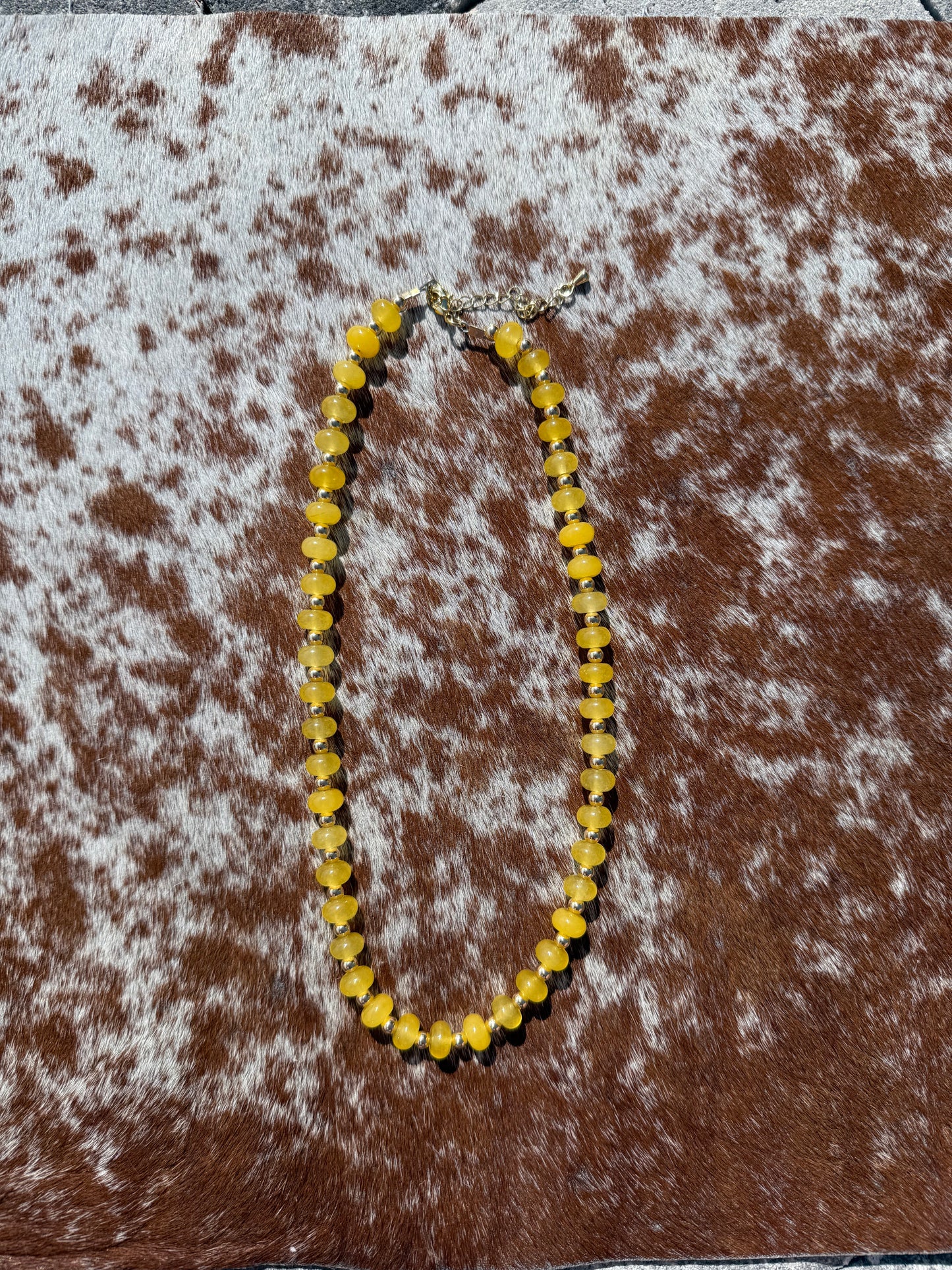4mm Gold with Yellow Quartz 16"