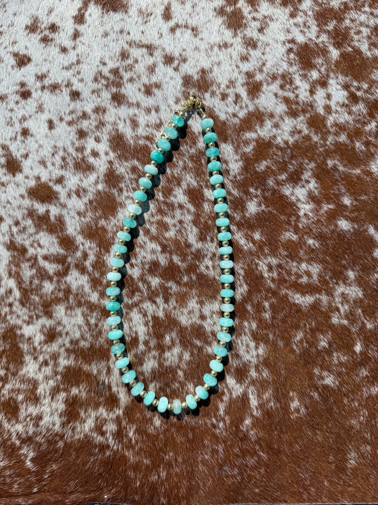 4mm Gold with Blue Quartz 16"