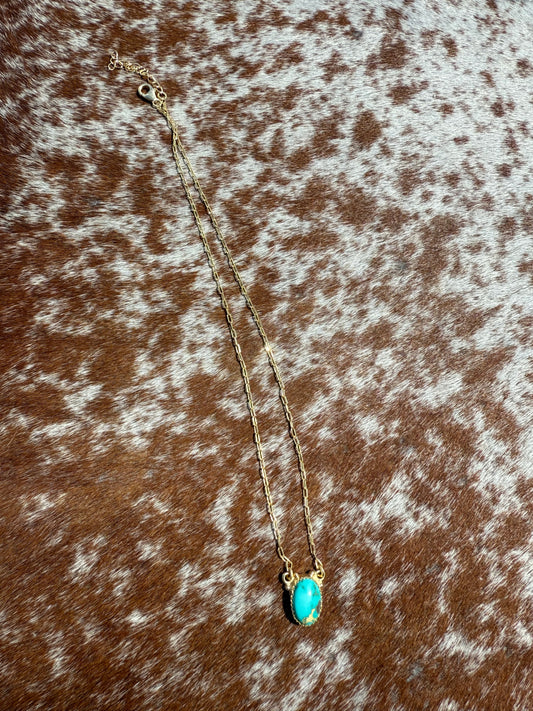 Turquoise Oval Gold Filled